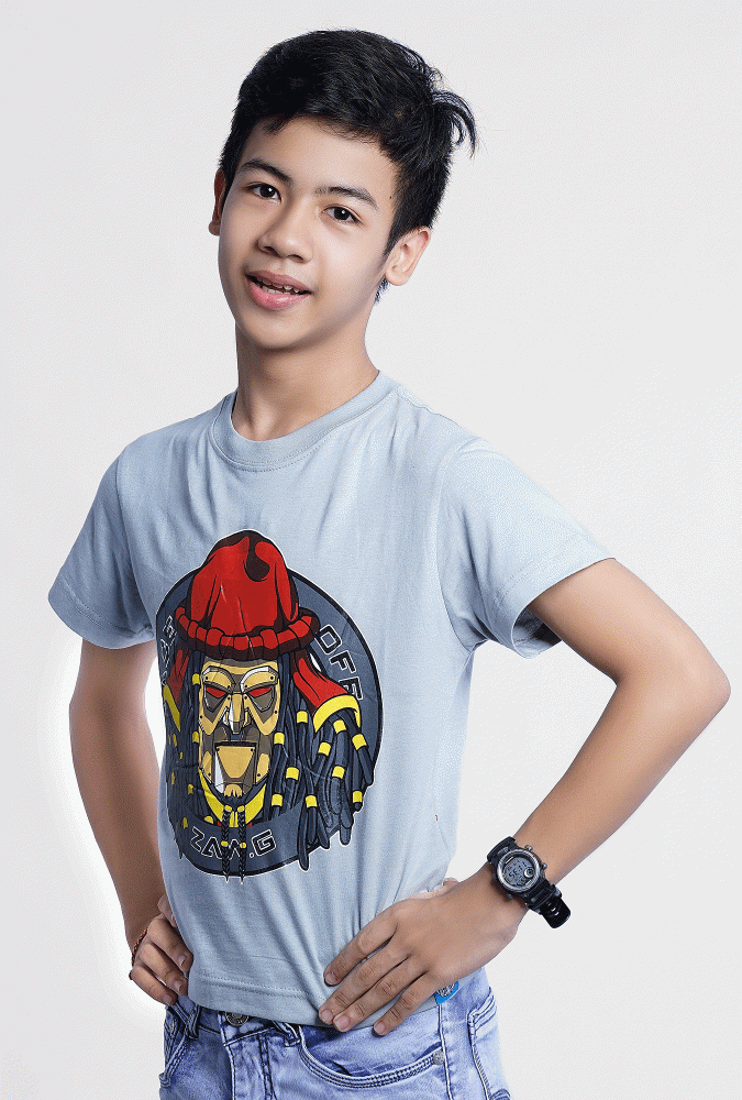 Zaw Gyi Design Printed T-shirt KID (Gray)